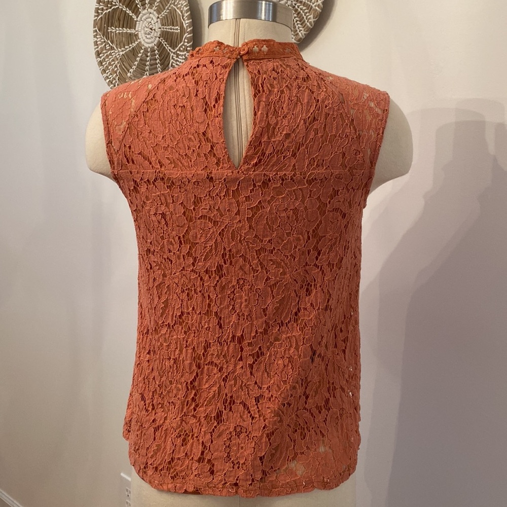 Sophie Rue Peach/Rust Lace Tank - Picture 3 of 8